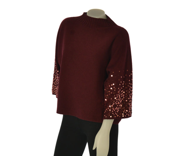 MAGLIONE DONNA MYASTREET AMPIO LUPETTO APPLICAZIONI ART. M25764-90