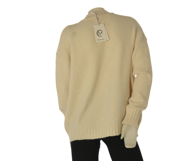 MAGLIONE DONNA MYASTREET AMPIO GIROCOLLO MICRO PAILLETTES ART. U504-90
