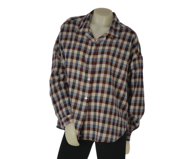 CAMICIA DONNA MYASTREET FLANELLA SCOZZESE AMPIA ART.AM892-90