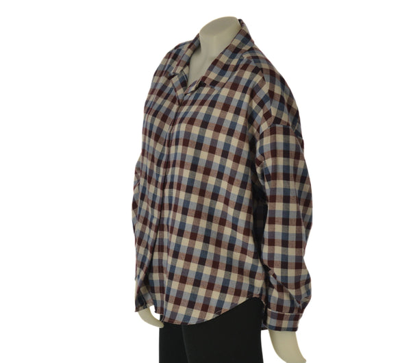 CAMICIA DONNA MYASTREET FLANELLA SCOZZESE AMPIA ART.AM892-90