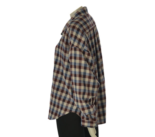 CAMICIA DONNA MYASTREET FLANELLA SCOZZESE AMPIA ART.AM892-90