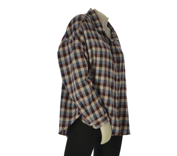 CAMICIA DONNA MYASTREET FLANELLA SCOZZESE AMPIA ART.AM892-90