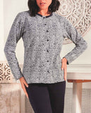 PIGIAMA DONNA NOTTINGHAM JACQUARD APERTO BOTTONI ART. NPA310-BL