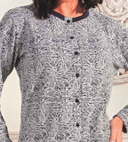 PIGIAMA DONNA NOTTINGHAM JACQUARD APERTO BOTTONI ART. NPA310-BL