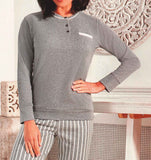 PIGIAMA DONNA NOTTINGHAM JACQUARD SERAFINO POLSINI ART. NPA316-CP