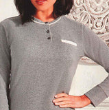 PIGIAMA DONNA NOTTINGHAM JACQUARD SERAFINO POLSINI ART. NPA316-CP