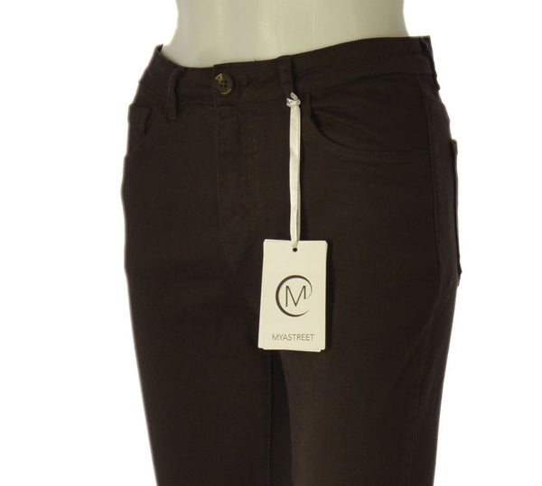 PANTALONI DONNA  MYASTREET CINQUE TASCHE CALDO COTONE ELASTICIZZATO ART. MY9119-90