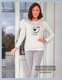 PIGIAMA DONNA NOTTINGHAM CALDO COTONE SERAFINO STAMPA POLSINI ART. NPA471-AS