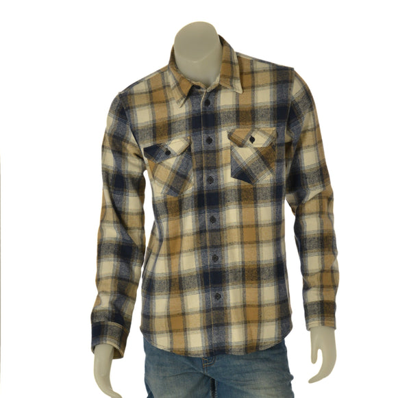 CAMICIA UOMO X-CAPE FLANELLA QUADRI TASCHINI ART. COWANS-25