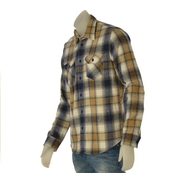 CAMICIA UOMO X-CAPE FLANELLA QUADRI TASCHINI ART. COWANS-25