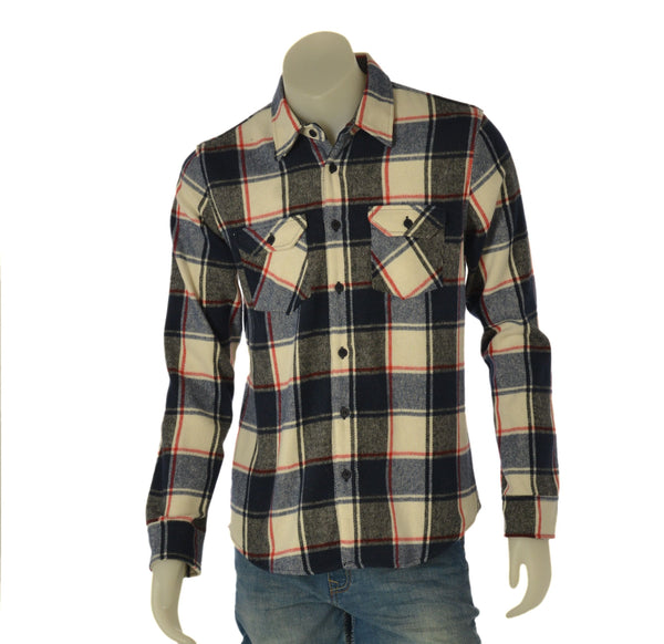 CAMICIA UOMO X-CAPE FLANELLA QUADRI TASCHINI ART. COWANS-25