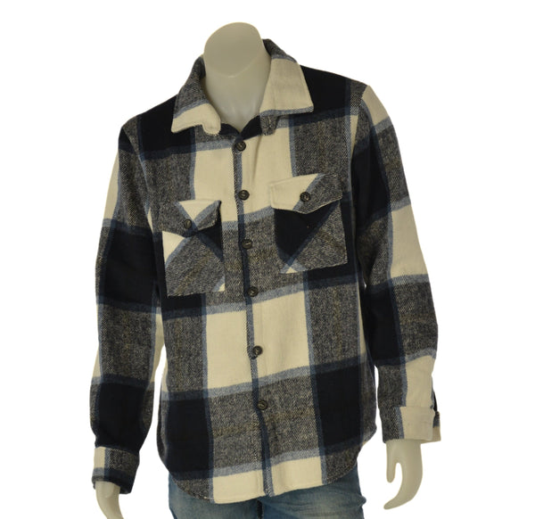 CAMICIA UOMO MC COLLUM FLANELLA PESANTE SCOZZESE TASCHINI ART. COWANS QUADRO