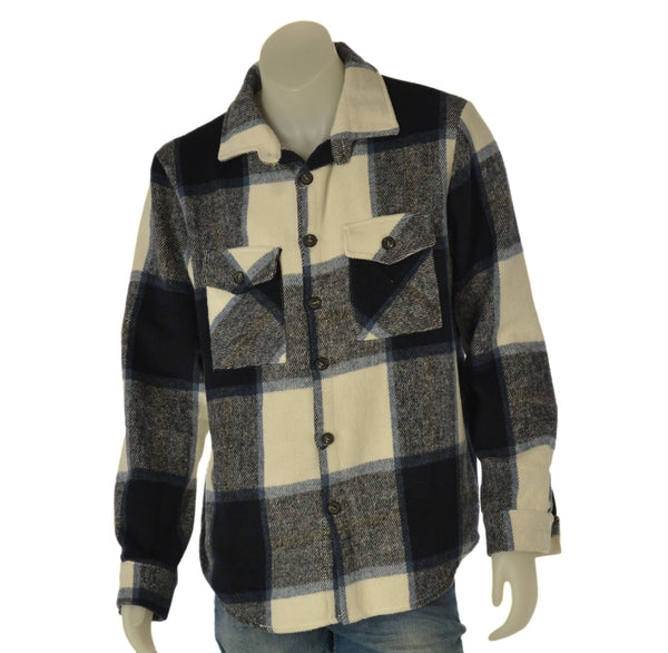 CAMICIA UOMO MC COLLUM FLANELLA PESANTE SCOZZESE TASCHINI ART. COWANS QUADRO