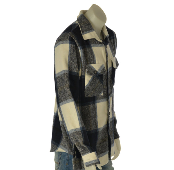 CAMICIA UOMO MC COLLUM FLANELLA PESANTE SCOZZESE TASCHINI ART. COWANS QUADRO