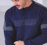 PIGIAMA UOMO NAVIGARE FELPATO SERAFINO LOGO POLSINI ART. 141926