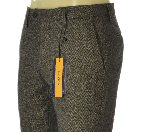 PANTALONE UOMO A&P BIANCHI SPIGATO MISTO LANA SLIM FIT ART. 03345