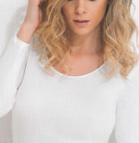 MAGLIA INTIMA DONNA RAGAZZA GIROCOLLO MANICA LUNGA COTONE FELPATO MARCA GIORGI EMMEBIVI ART.30814