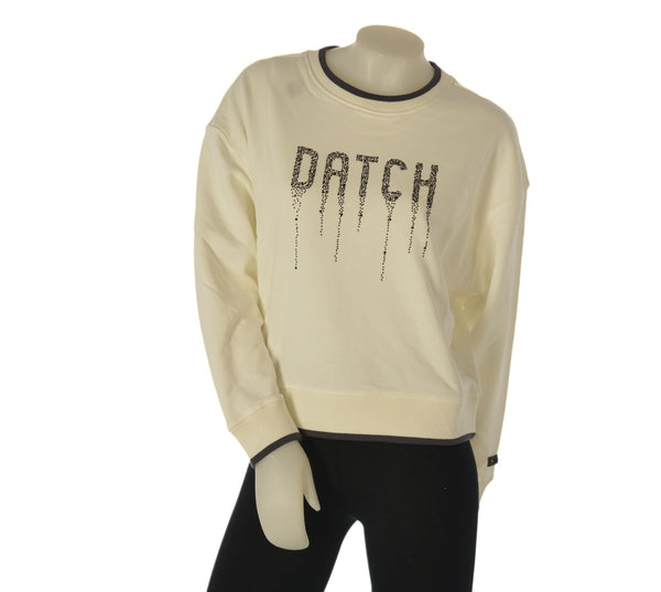 FELPA DONNA DATCH FELPATA GIROCOLLO LOGO STRASS POLSINI AMPIA ART. DW2627