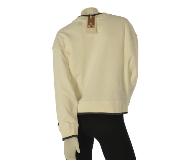 FELPA DONNA DATCH FELPATA GIROCOLLO LOGO STRASS POLSINI AMPIA ART. DW2627