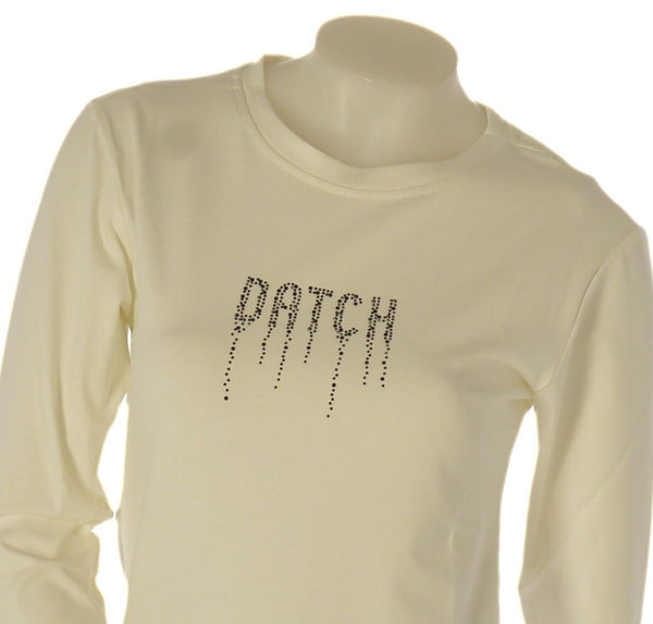 MAGLIA DONNA DATCH MANICA LUNGA GIRCOLLO COTONE LOGO ART. DW2620