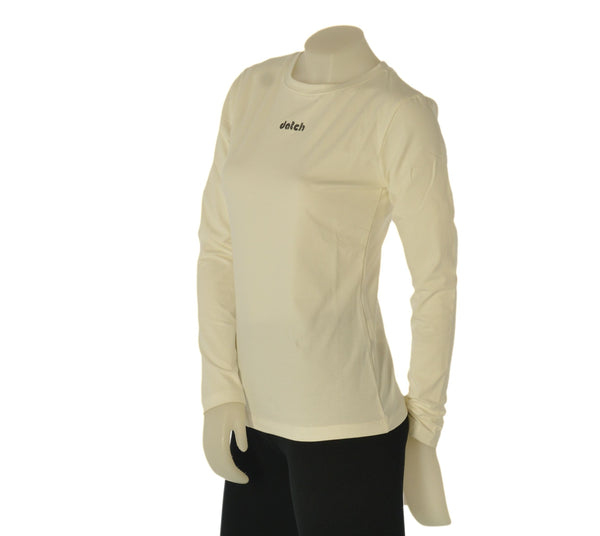 MAGLIA DONNA DATCH GIROCOLLO MANICA LUNGA LOGO COTONE ART.DW2206