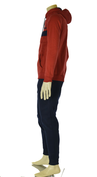 TUTA UOMO AKI FELPATA FULL ZIP CAPPUCCIO TASCHE PANTALONE POLSINI TASCHE ART. 25504