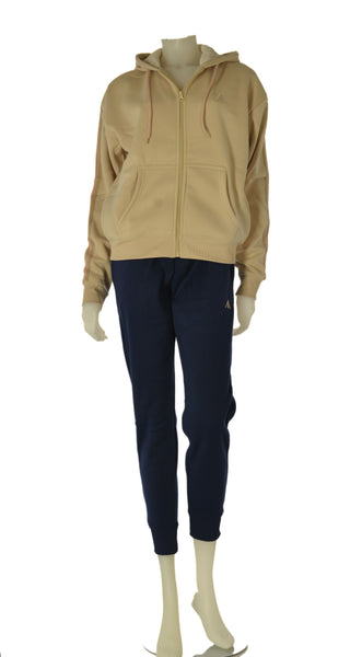 TUTA DONNA AKI FULL ZIP CAPPUCCIO TASCHE PANTALONE TASCHE POLSINI ART. 25533