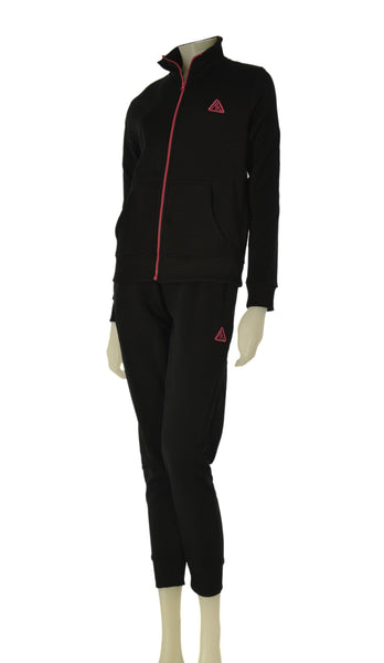 TUTA DONNA AKI FELPATA FULL ZIP TASCHE PANTALONE TASCHE POLSINI ART. 25530