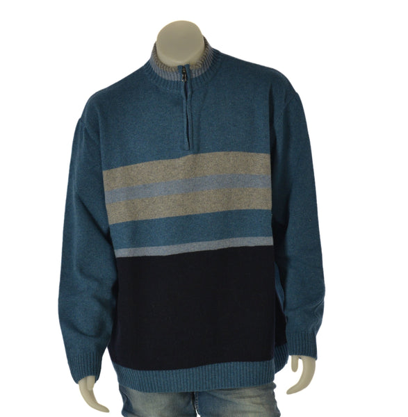 MAGLIONE UOMO MAXFORT TAGLIE OVER LUPETTO MEZZA ZIP FANTASIA ART. 26096