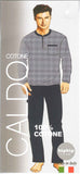 PIGIAMA UOMO BIPBIP TAGLIE OVER ORLATO SERAFINO FANTASIA TASCHINO BOTTONI CALDO COTONE ART. 7205