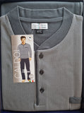 PIGIAMA UOMO BIPBIP TAGLIE OVER ORLATO SERAFINO FANTASIA TASCHINO BOTTONI CALDO COTONE ART. 7205