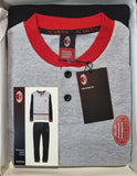 PIGIAMA UOMO TERMO COTONE SERAFINO LOGO SQUADRA MILAN POLSINI ART. MT101015