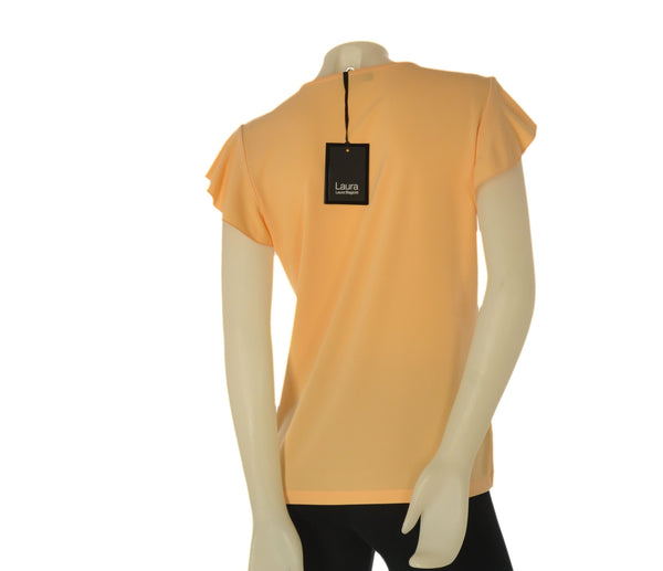 BLUSA DONNA LAURA BIAGIOTTI MANICA CORTA SCOLLO A V SPACCHI ART. LB26P1423