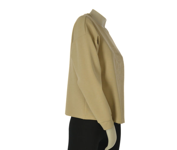 MAGLIA DONNA LAURA BIAGIOTTI MANICA LUNGA POLSINI GIROCOLLO STRASS LOGO ART. LB26P1543