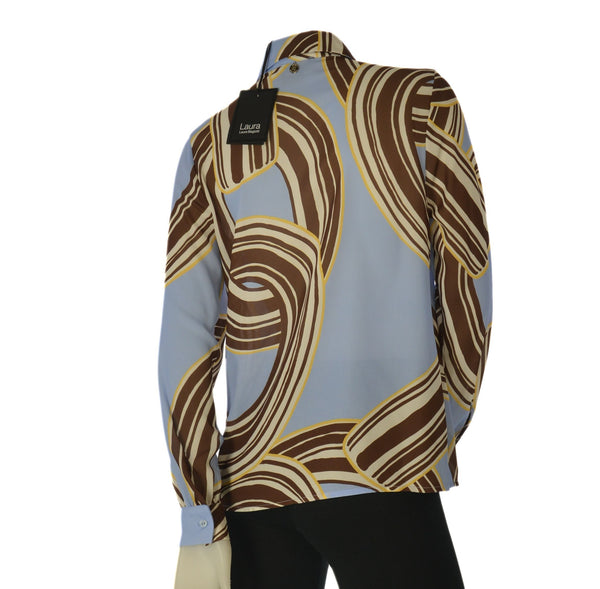 CAMICIA DONNA LAURA BIAGIOTTI MANICA LUNGA FANTASIA  BOTTONI ART. LB26P1506