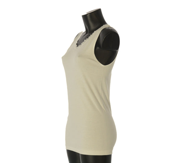 MAGLIA INTIMA DONNA TRE-VI SPALLA LARGA PIZZO COTONE CALDO ART. 2054 NOEMI