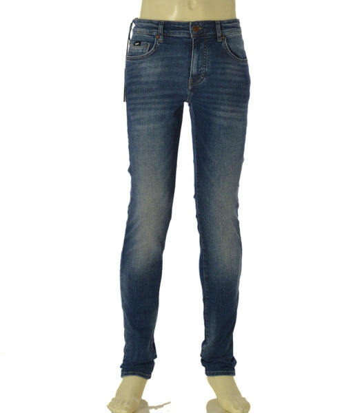 JEANS UOMO GAS CINQUE TASCHE SKINNY FIT ELASTICIZZATO BOTTONE CERNIERA ART. SAX 12MM