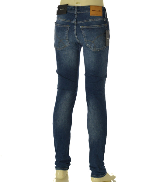 JEANS UOMO GAS CINQUE TASCHE SKINNY FIT ELASTICIZZATO BOTTONE CERNIERA ART. SAX 12MM