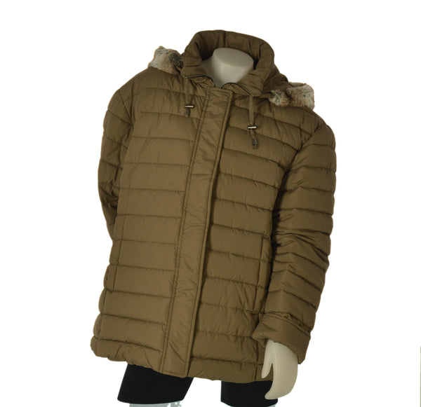 GIACCONE DONNA TALENTI TAGLIE OVER TRAPUNTATO CAPPUCCIO TASCHE ZIP BOTTONI ART. TB704