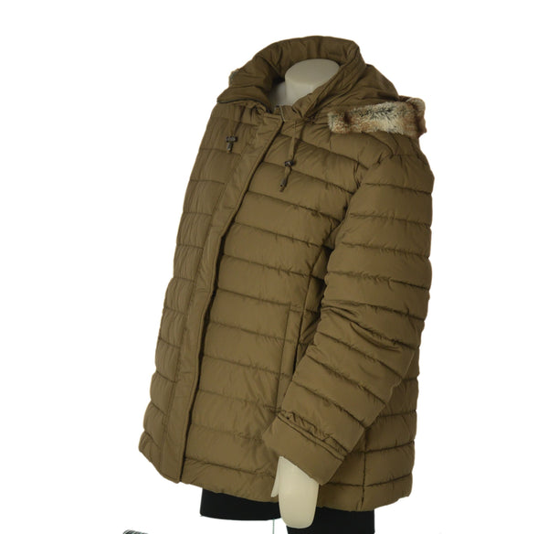 GIACCONE DONNA TALENTI TAGLIE OVER TRAPUNTATO CAPPUCCIO TASCHE ZIP BOTTONI ART. TB704