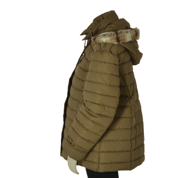 GIACCONE DONNA TALENTI TAGLIE OVER TRAPUNTATO CAPPUCCIO TASCHE ZIP BOTTONI ART. TB704