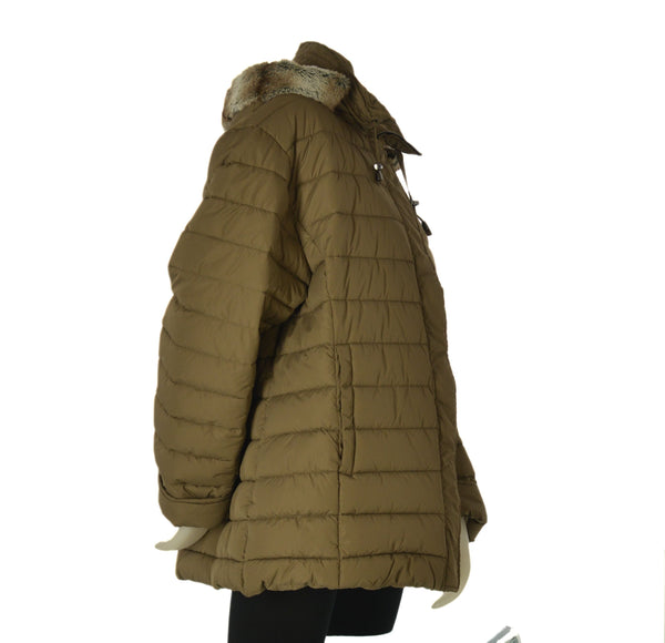 GIACCONE DONNA TALENTI TAGLIE OVER TRAPUNTATO CAPPUCCIO TASCHE ZIP BOTTONI ART. TB704