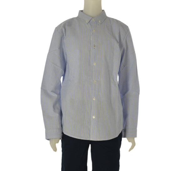 CAMICIA RAGAZZO ZIPPY MANICA LUNGA OXFORT BUTTON DOWN RIGATA COTONE ART. ZKBAP0302-25018