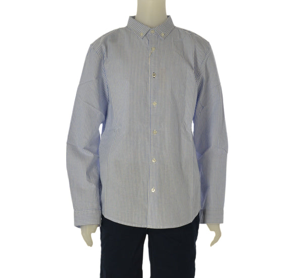 CAMICIA RAGAZZO ZIPPY MANICA LUNGA OXFORT BUTTON DOWN RIGATA COTONE ART. ZKBAP0302-25018