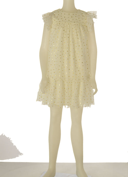 ABITO RAGAZZA ZIPPY ELEGANTE TULLE BALZA BOTTONCINI APPLICAZIONI ART. ZKGAP0501-26022