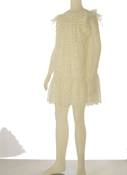 ABITO RAGAZZA ZIPPY ELEGANTE TULLE BALZA BOTTONCINI APPLICAZIONI ART. ZKGAP0501-26022