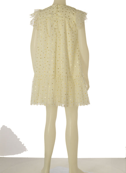 ABITO RAGAZZA ZIPPY ELEGANTE TULLE BALZA BOTTONCINI APPLICAZIONI ART. ZKGAP0501-26022