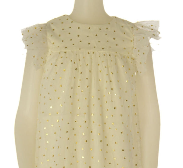 ABITO RAGAZZA ZIPPY ELEGANTE TULLE BALZA BOTTONCINI APPLICAZIONI ART. ZKGAP0501-26022