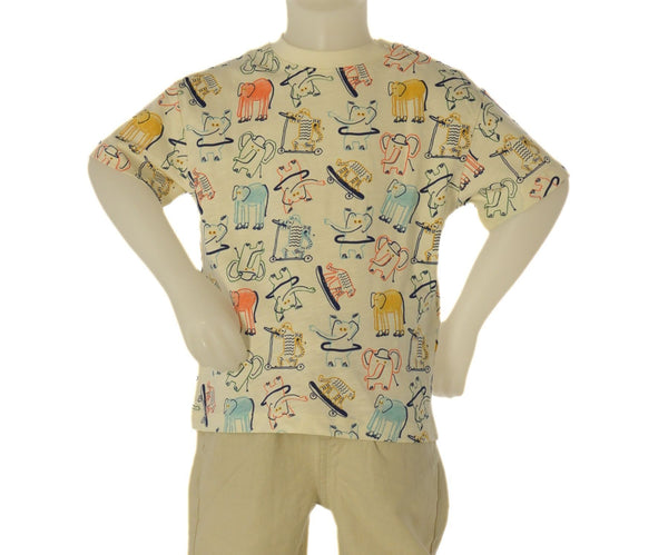 T-SHIRT BAMBINO ZIPPY GIROCOLLO FANTASIA BOTTONI SPALLA  COTONE ART. ZBBAP0303-26027