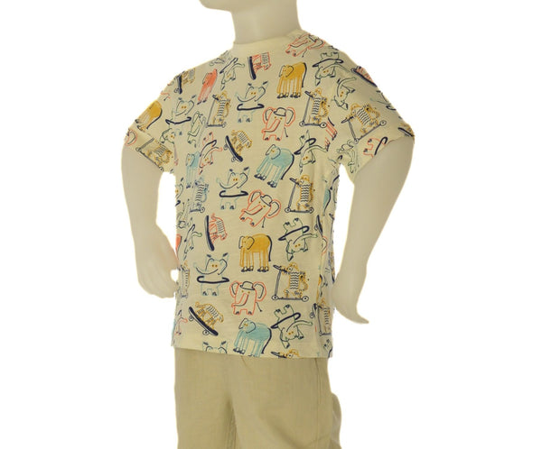 T-SHIRT BAMBINO ZIPPY GIROCOLLO FANTASIA BOTTONI SPALLA  COTONE ART. ZBBAP0303-26027